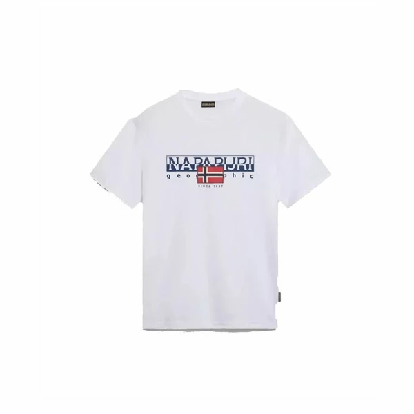 Camiseta de Manga Corta Hombre Napapijri S-Aylmer Blanco