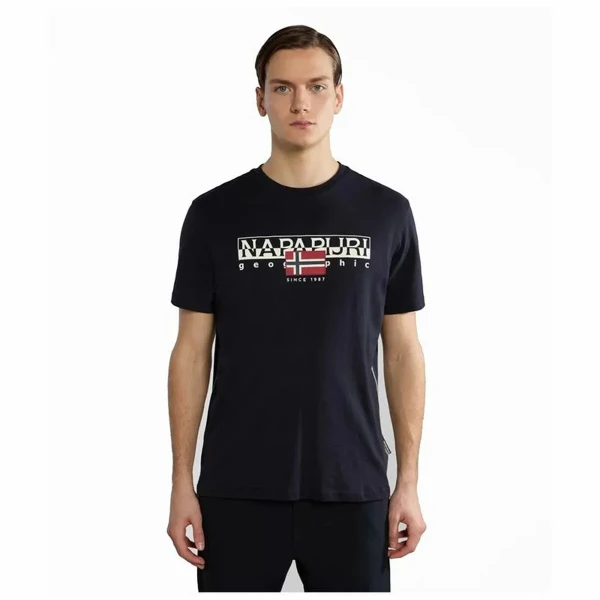 Camiseta de Manga Corta Hombre Napapijri Negro