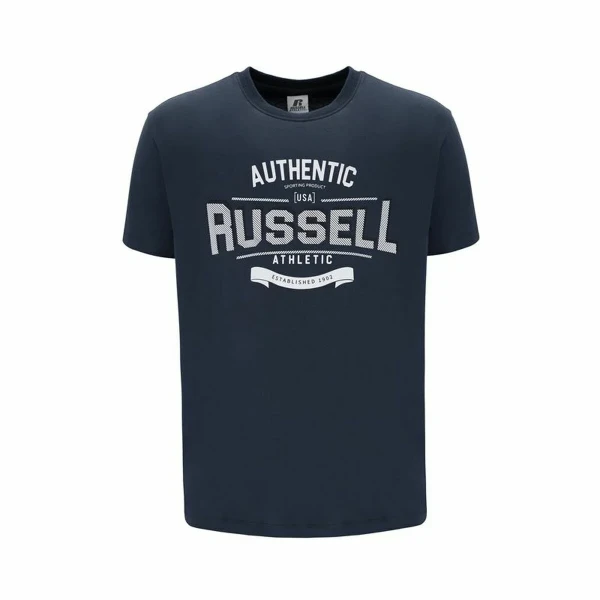 Camiseta de Manga Corta Hombre Russell Athletic Ara Azul oscuro