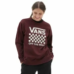 Sudadera sin Capucha Mujer Vans Lock Box Crew-B Granate