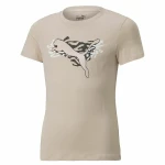 Camiseta de Manga Corta Infantil Puma Beige