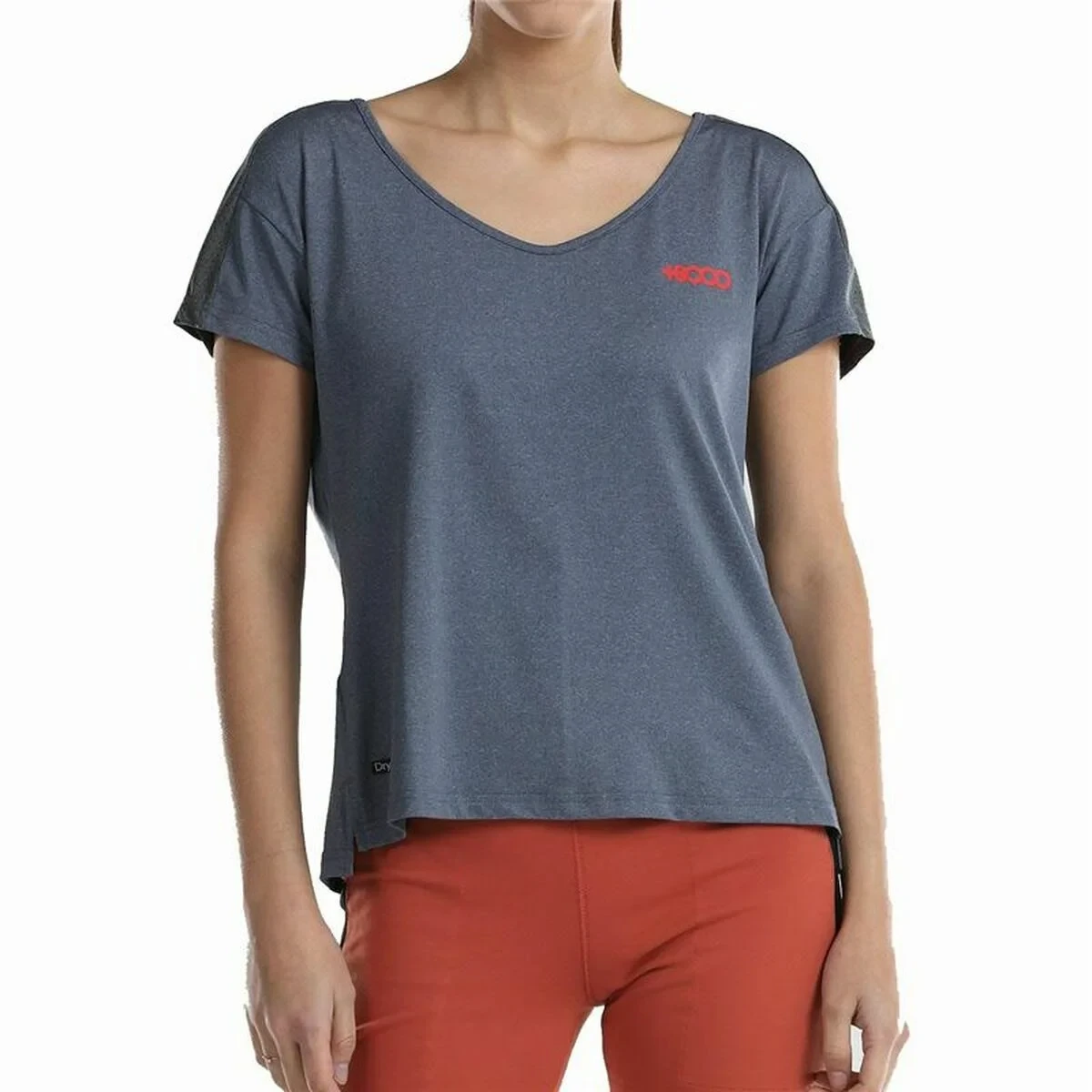 Camiseta de Manga Corta Mujer +8000 Novar  Gris Montaña