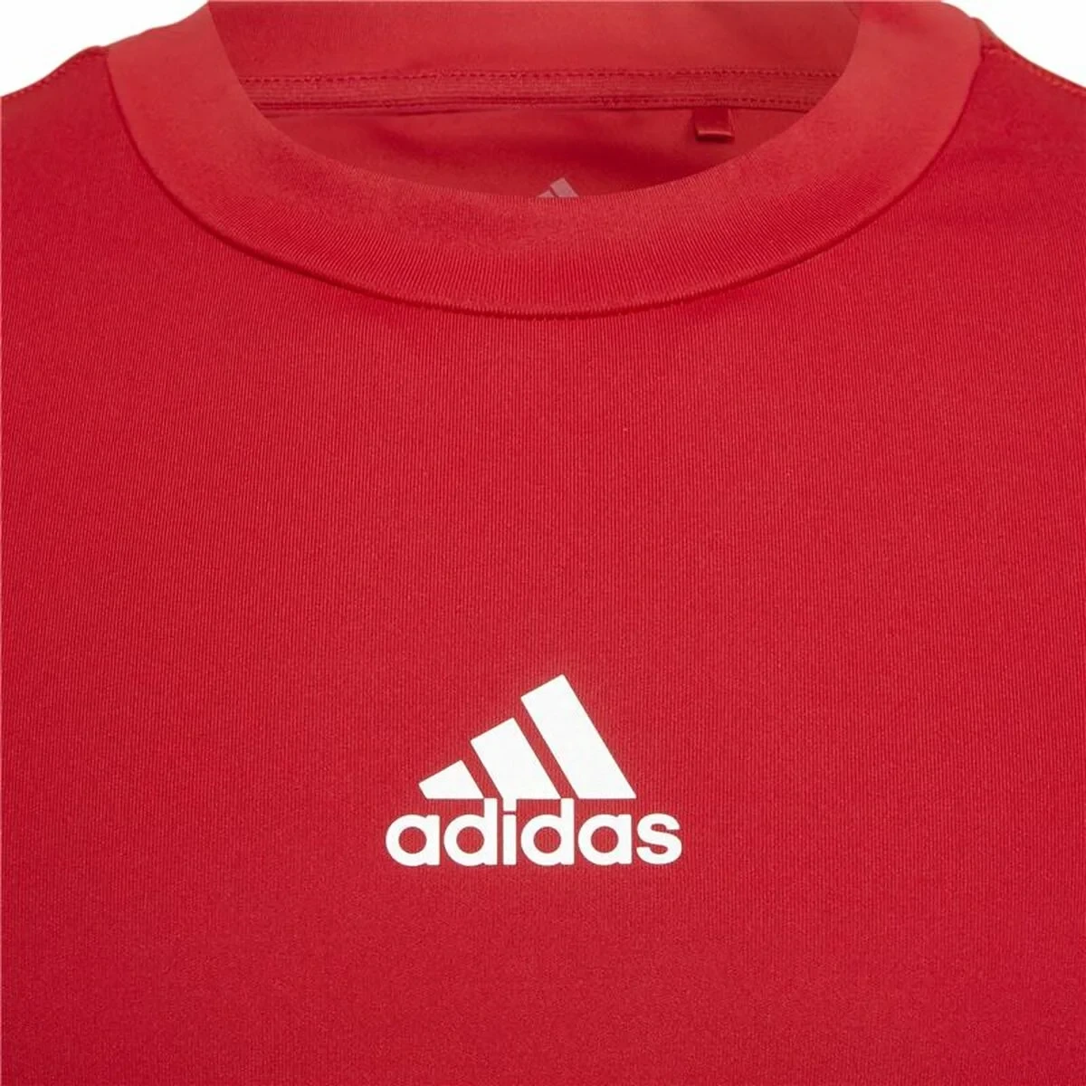 Camiseta de Fútbol de Manga Corta para Niños Adidas Techfit Top Rojo