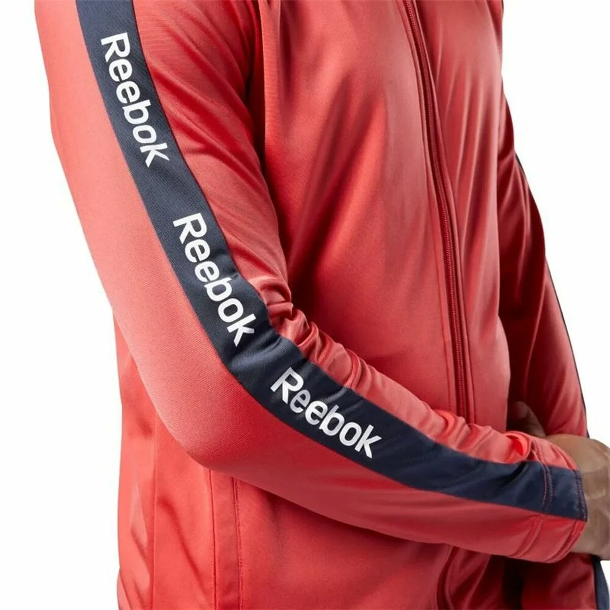 Chaqueta Deportiva para Hombre Reebok Essentials Linear Rojo