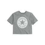 Camiseta de Manga Corta Converse  Chuck Patch Boxy Gris