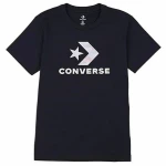 Camiseta de Manga Corta Mujer Converse Seasonal Star Chevron Negro
