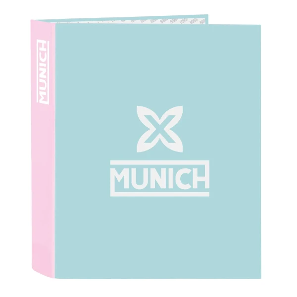 Carpeta de anillas Munich Heaven Azul cielo A4 27 x 33 x 6 cm