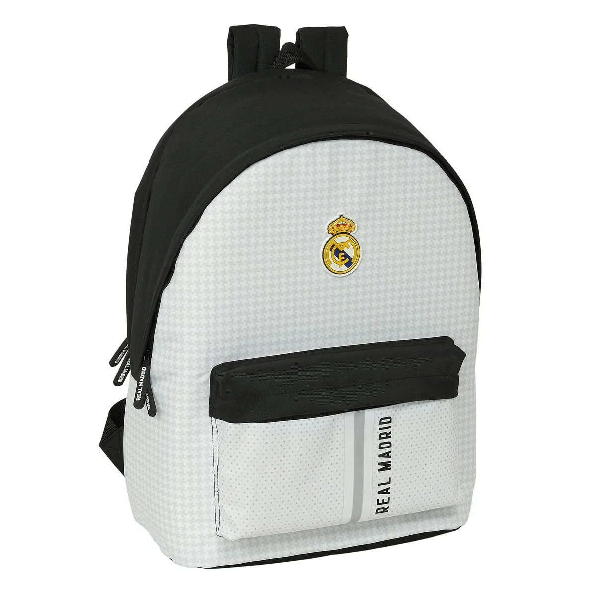 Mochila para Portátil Real Madrid C.F. 24/25 Blanco Gris 31 x 44 x 18 cm 15,6"