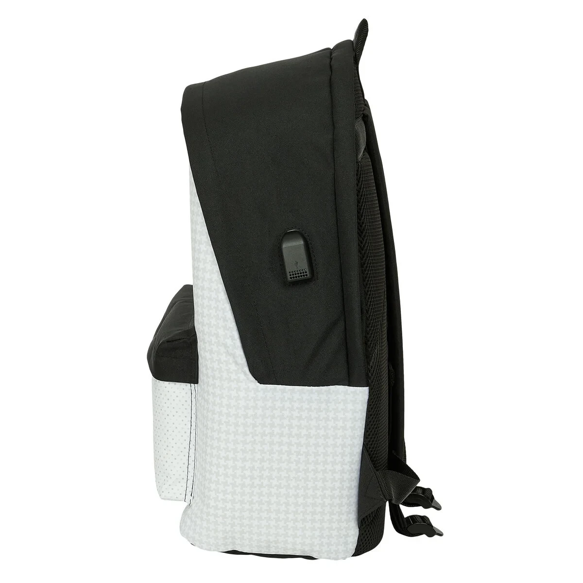 Mochila para Portátil Real Madrid C.F. 24/25 Blanco Gris 31 x 44 x 18 cm 15,6"