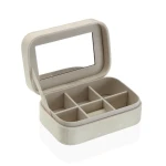 Caja-Joyero Versa Crema Madera Espejo Madera MDF 10 x 6 x 14,7 cm