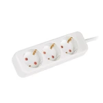 Regleta 3 Tomas Schuko Lanberg 2500 W 1,5 m Blanco