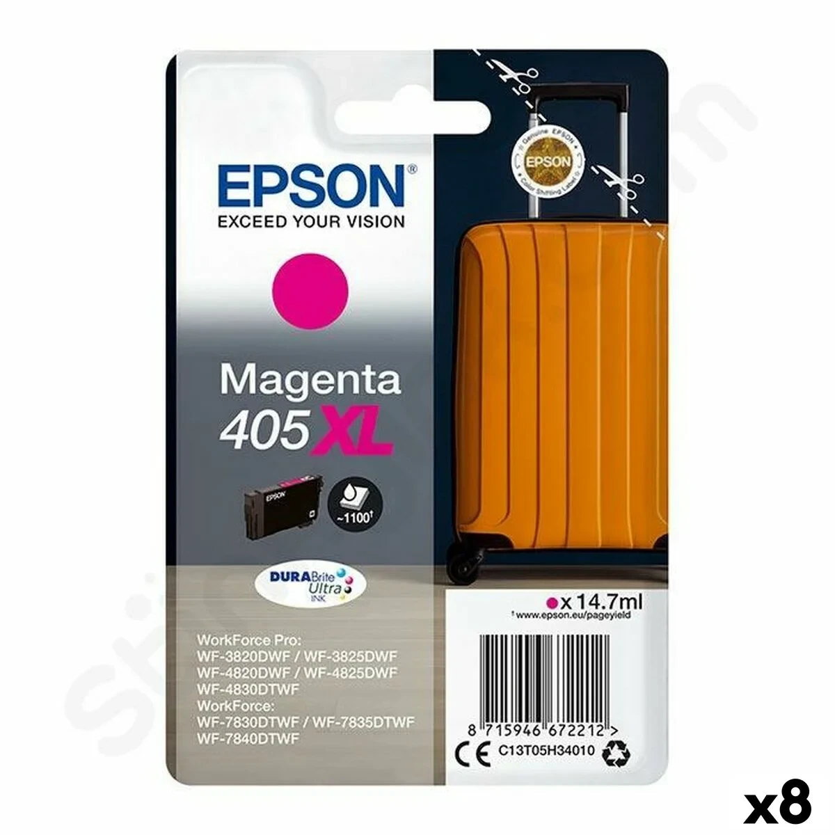 Cartucho de Tinta Original Epson WORKFORCE PRO Magenta (8 Unidades)