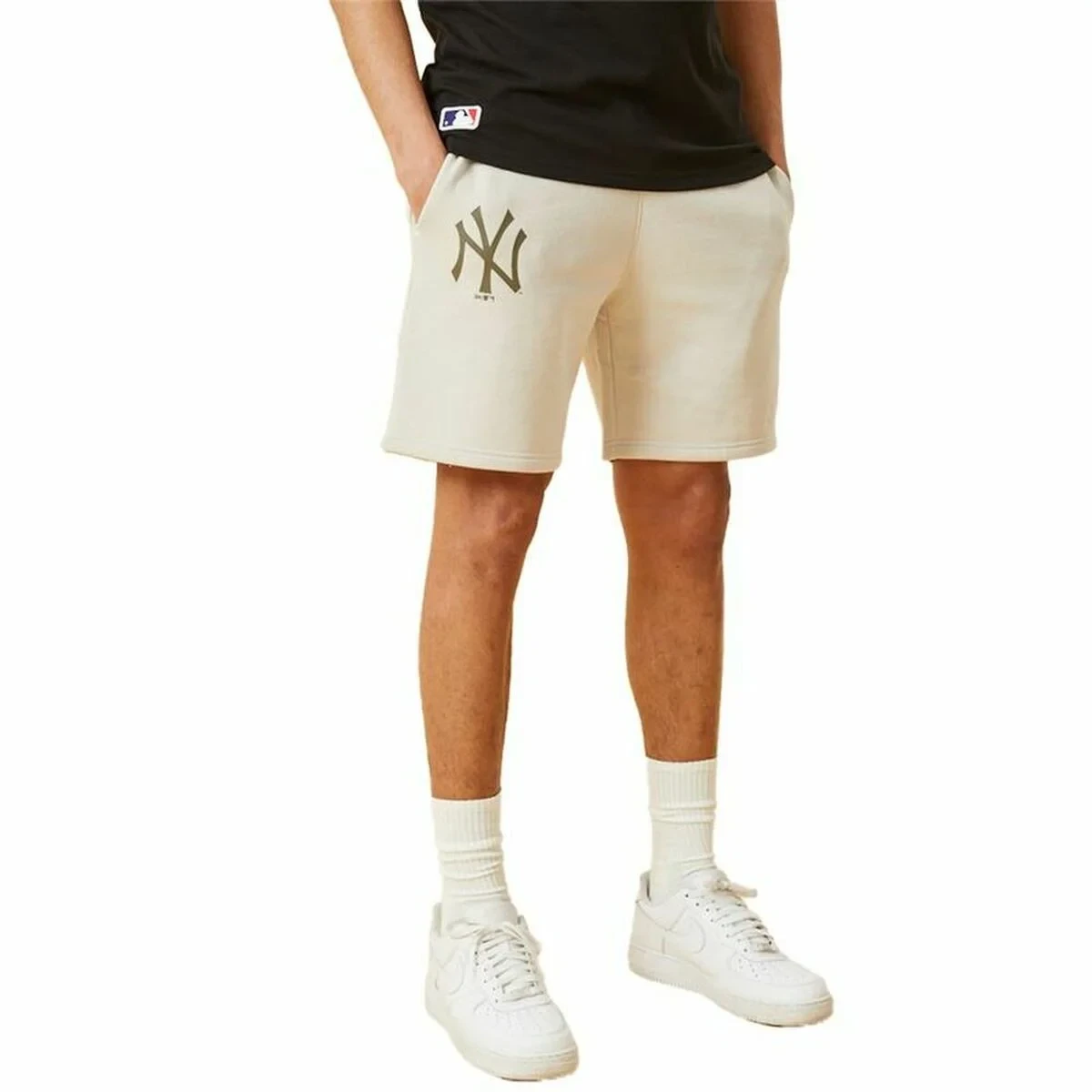 Pantalones Cortos Deportivos para Hombre New Era MLB Seasonal Team New York Beige