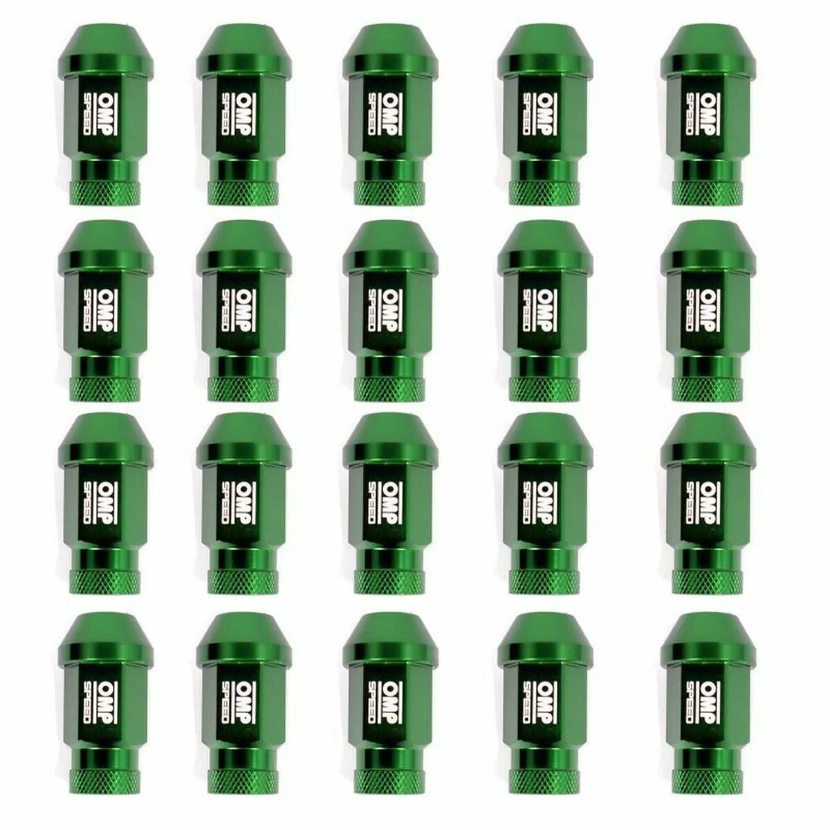 Set Tuercas OMP 7075 Verde 20 uds M14 x 1,25