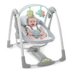 Mecedora Ingenuity Compact Swing - Hugs & Hoots Blanco Gris