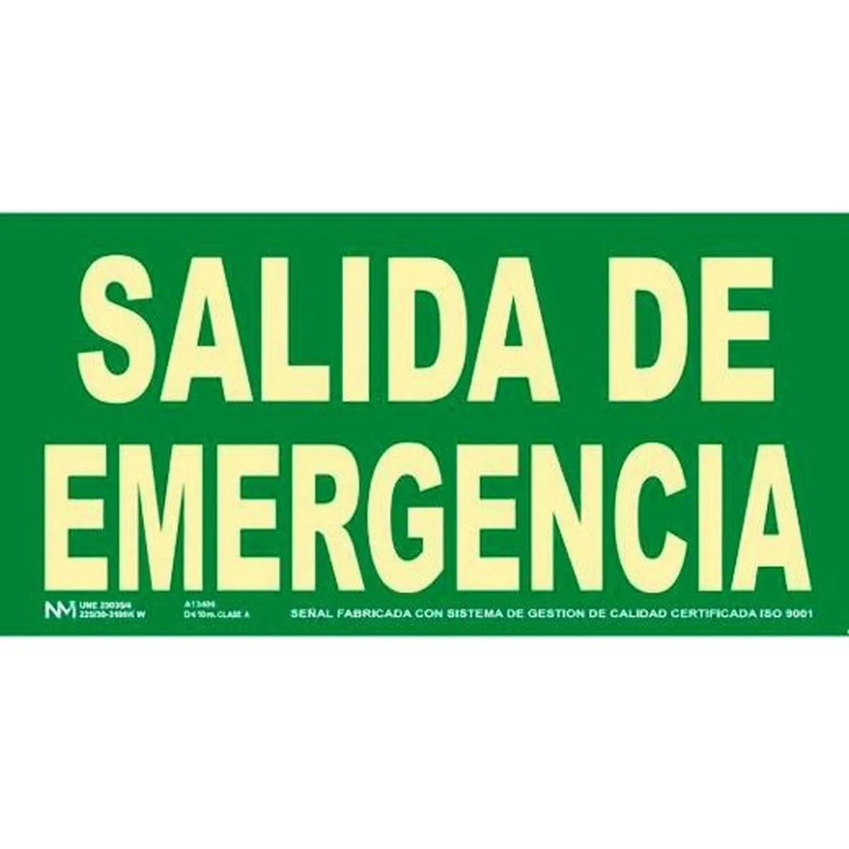 Cartel Archivo 2000 "SALIDA DE EMERGENCIA" PVC 32 x 16 cm