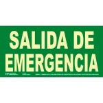 Cartel Archivo 2000 "SALIDA DE EMERGENCIA" PVC 32 x 16 cm