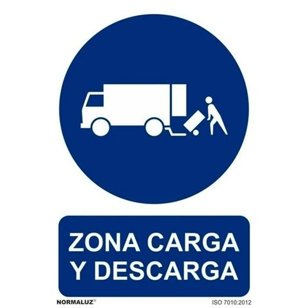 Cartel Archivo 2000 "ZONA CARGA Y DESCARGA" Polipropileno 32 x 30 cm