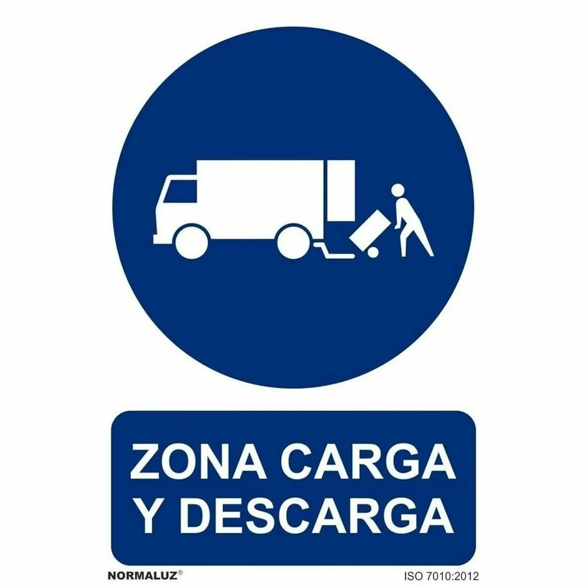 Cartel Archivo 2000 "ZONA CARGA Y DESCARGA" Polipropileno 32 x 30 cm