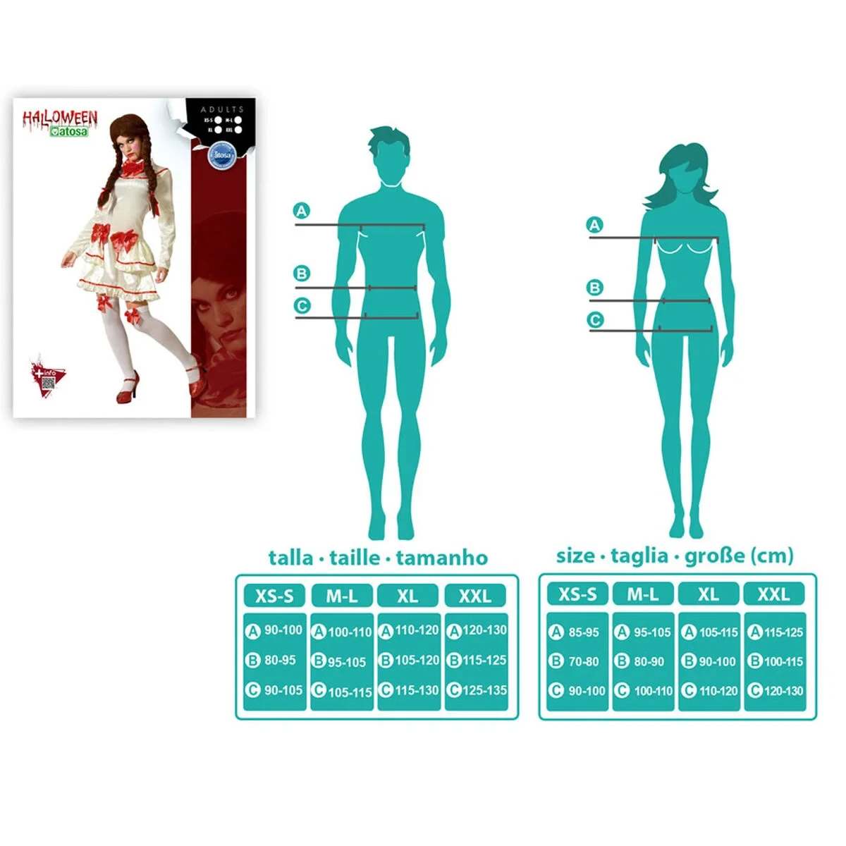 Disfraz para Adultos Muñeca XXL