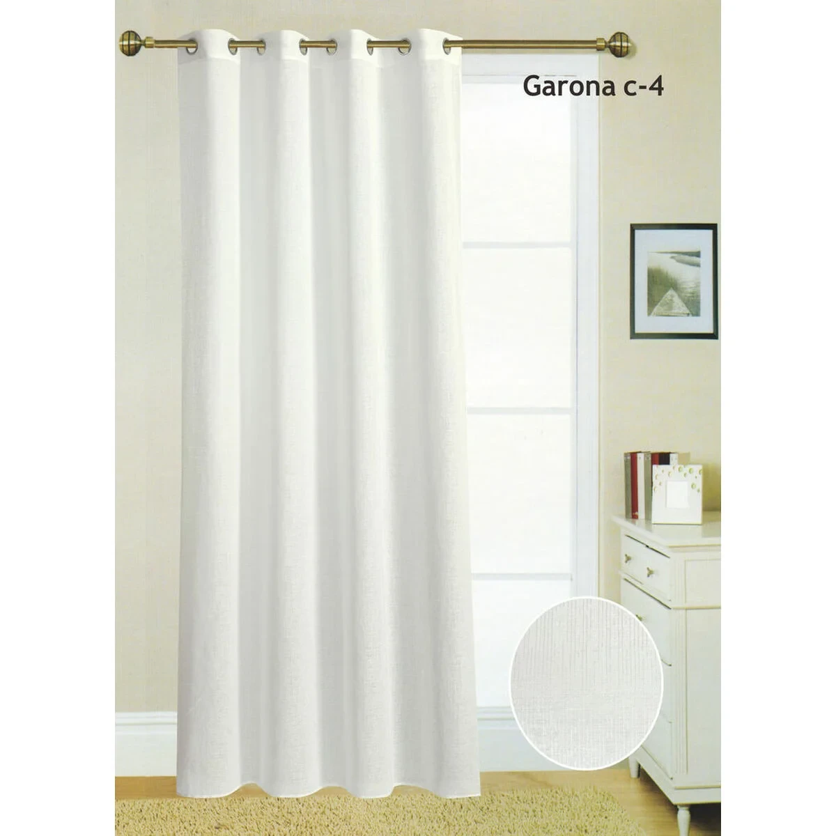 Cortina Hosteline GARONA Gris 140 x 260 cm