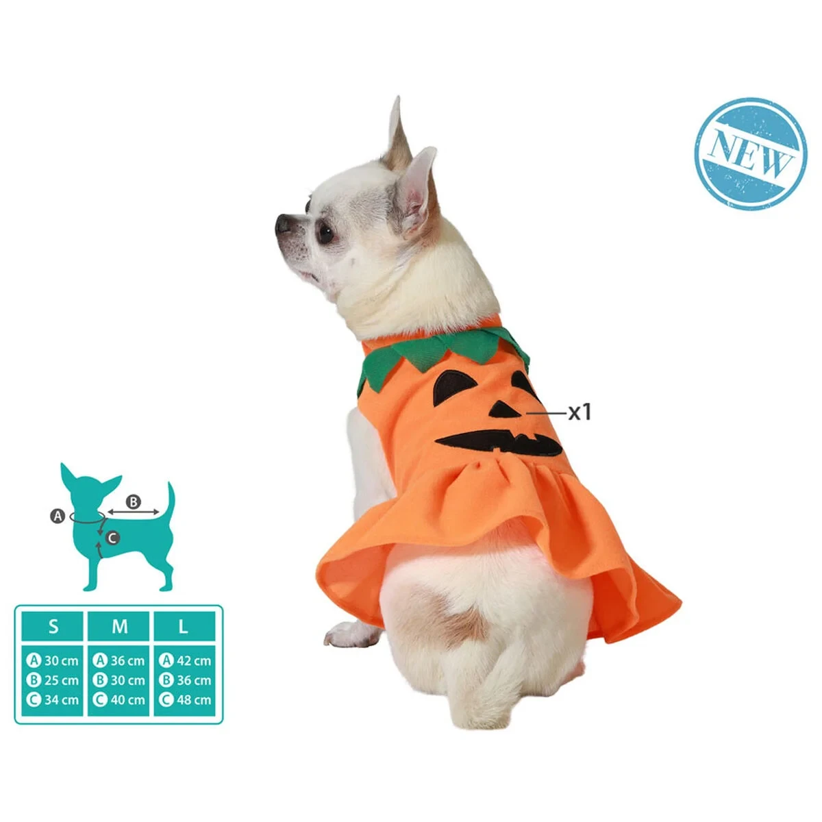Disfraz para Perro Calabaza Talla L
