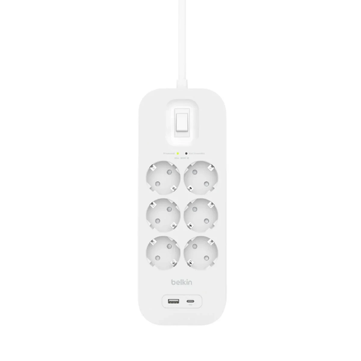 Regleta Enchufes 6 Tomas con Interruptor Belkin Connect SRB002VF2M Blanco