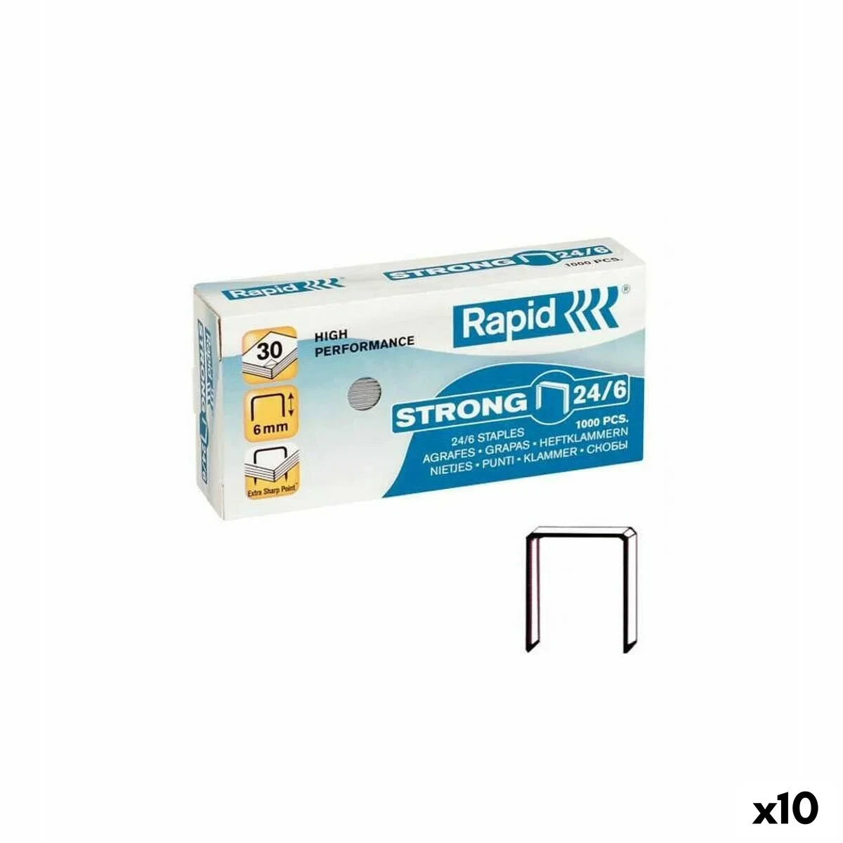 Grapas Rapid 24/6 6 mm (10 Unidades)