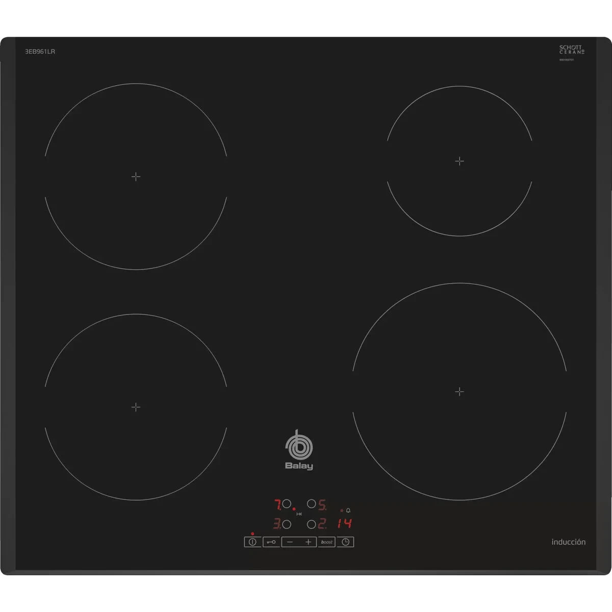 Placa de Inducción Balay 3EB961LR 60 cm 7400 W