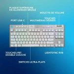 Teclado Logitech G915 X Blanco Francés AZERTY