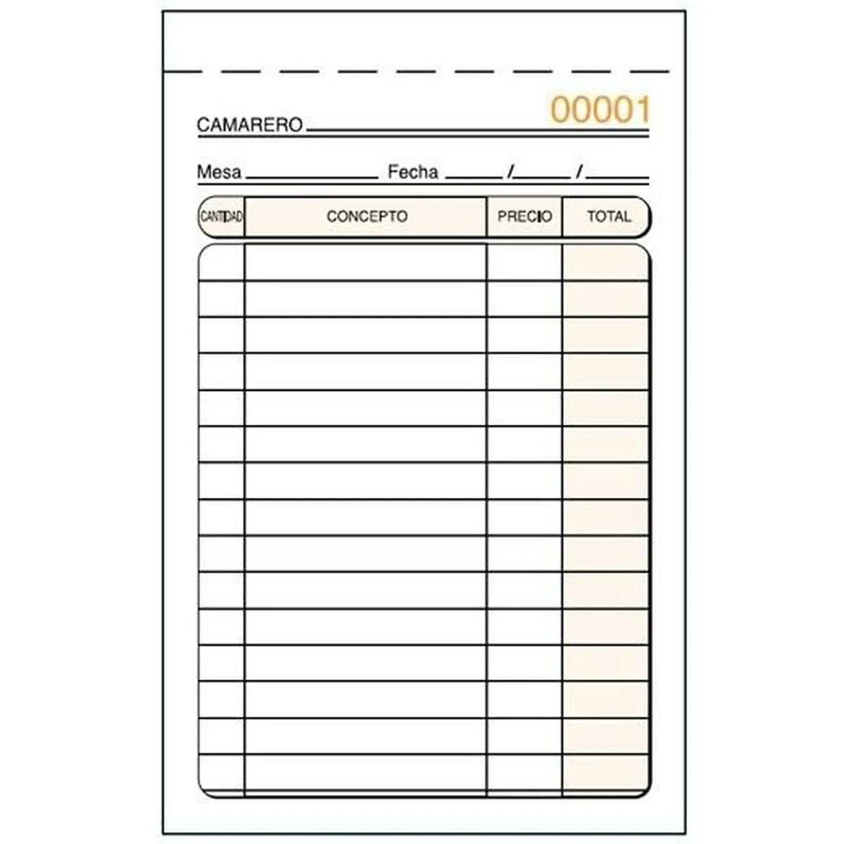 Talonario de Facturas 9 x 14 cm (5 Unidades)