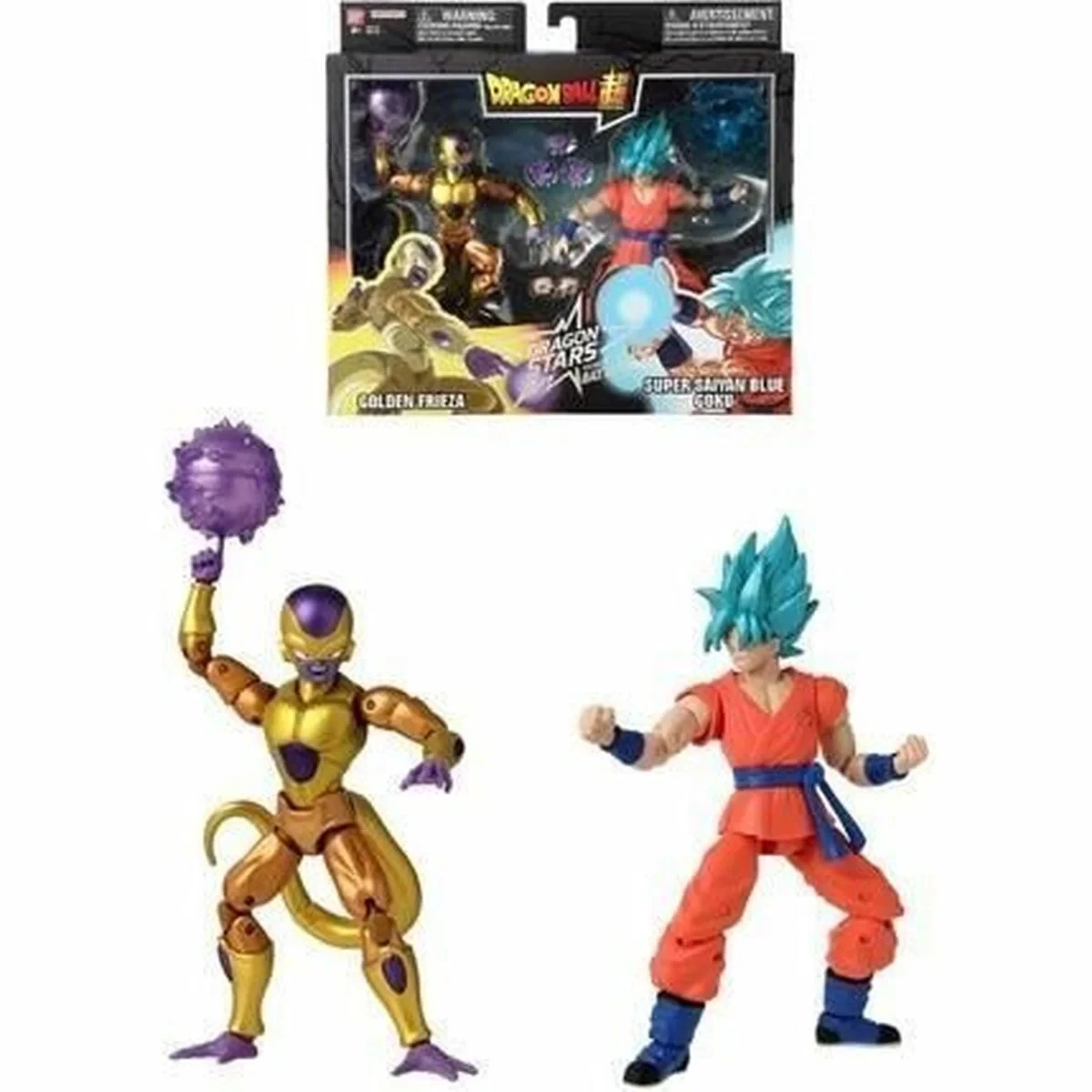 Figuras de Acción Dragon Ball Super Dragon Stars: Golden Frieza vs Super Saiyan Blue Goku 17 cm