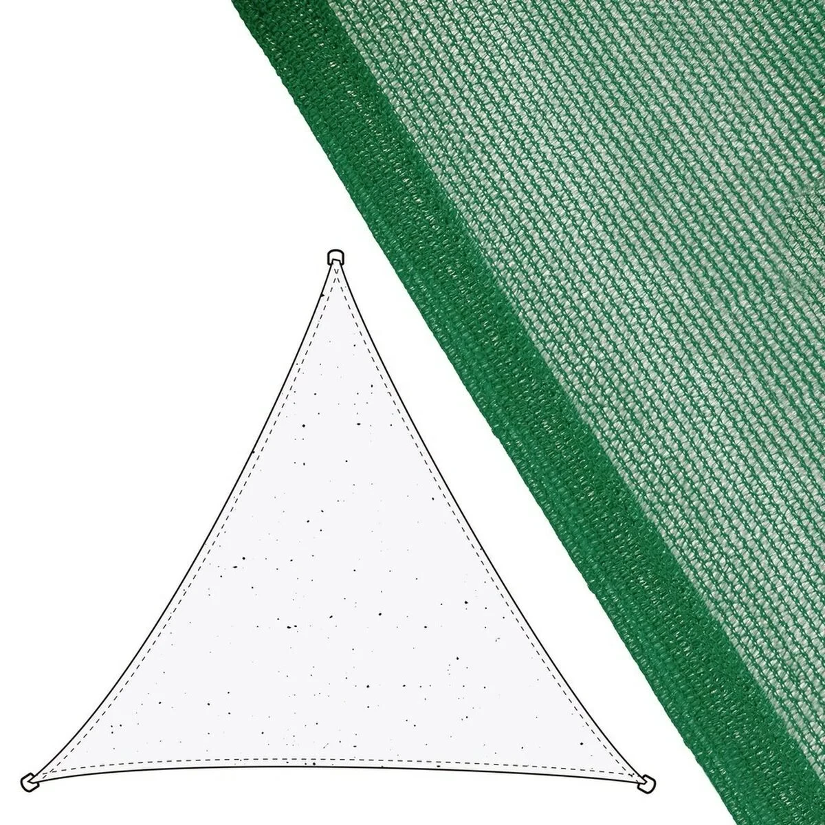 Vela de sombra Vela sombreo Verde 500 x 500 x 0,5 cm Toldo