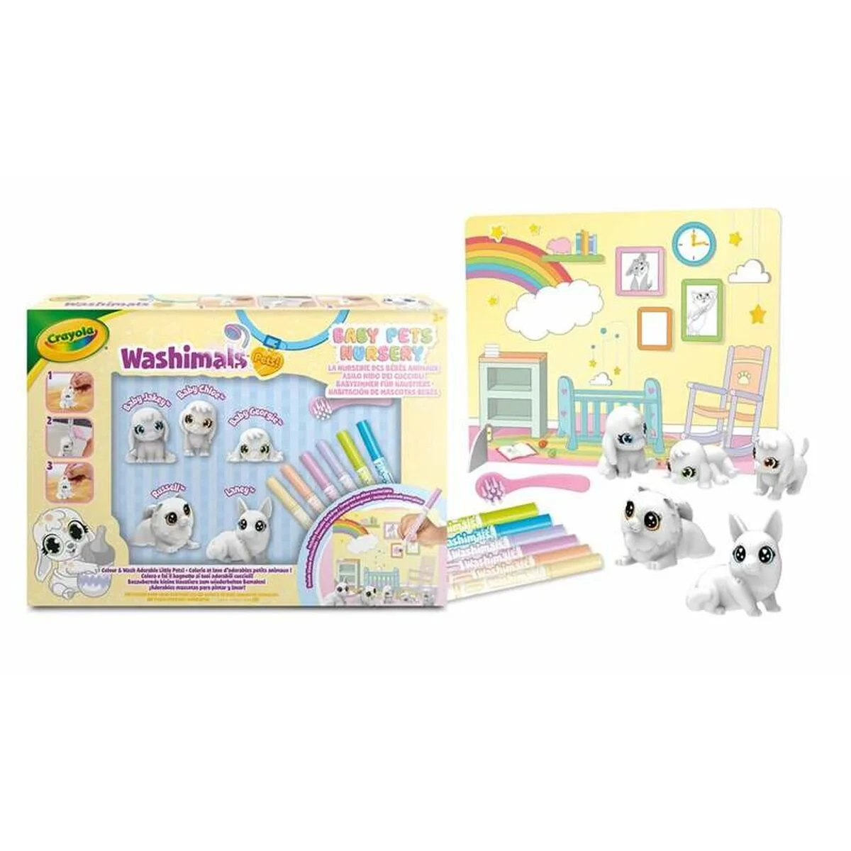Set de Escritura Crayola Washimals Baby Pets Nursery Pack