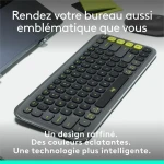 Teclado Inalámbrico Logitech Pop Icon Keys Gris oscuro AZERTY