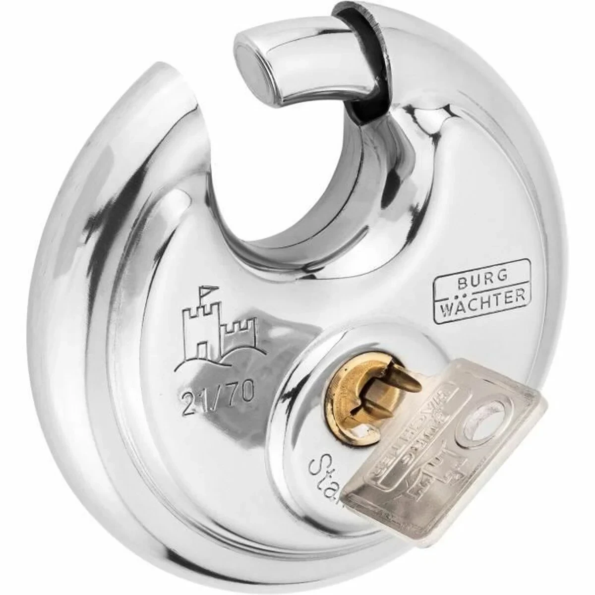 Candado de llave Burg-Wachter 21 70 SB Acero Inoxidable