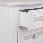 Mesita de Noche Alexandra House Living Blanco 31 x 71 x 38 cm