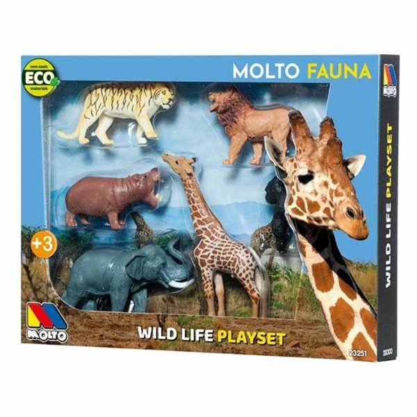 Set 6 Animales Salvajes Moltó Plástico