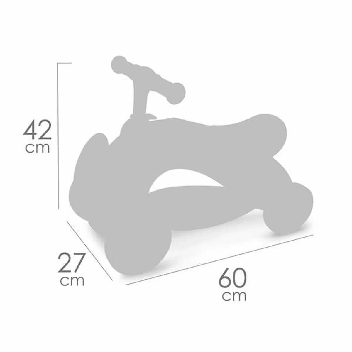 Correpasillos Decuevas Coco Gris claro 60 x 27 x 42 cm