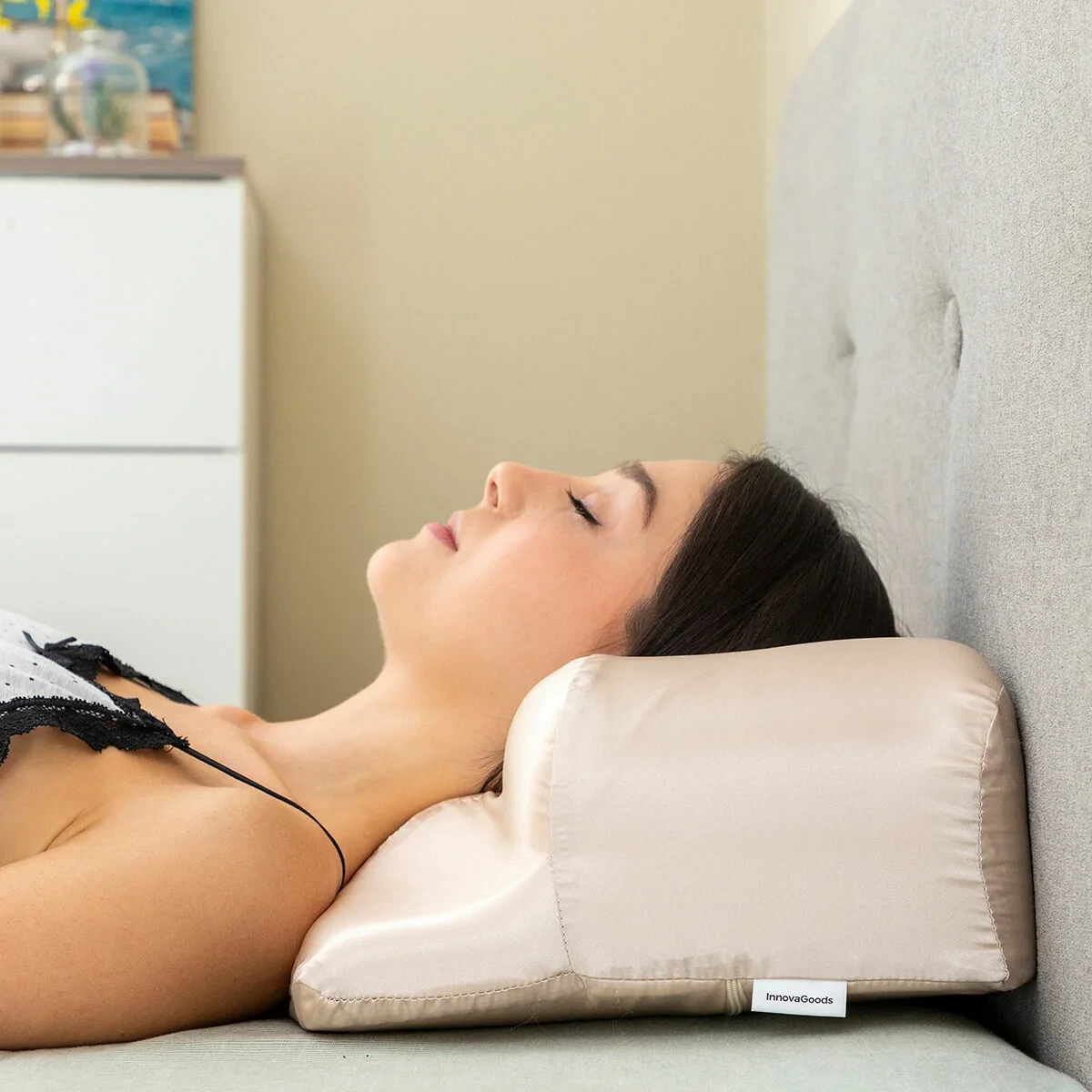 Almohada Cervical Antiarrugas con Funda de Satén Youthlow InnovaGoods