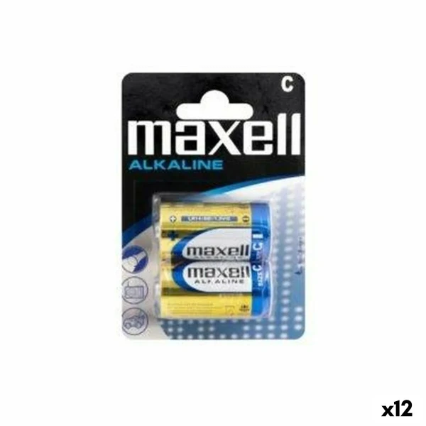 Pilas Alcalinas Maxell LR14 (12 Unidades)