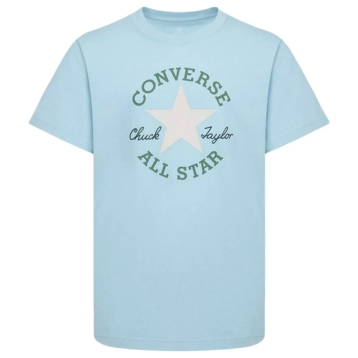 Camiseta de Manga Corta Infantil Converse Sustainable Core Sse Azul cielo