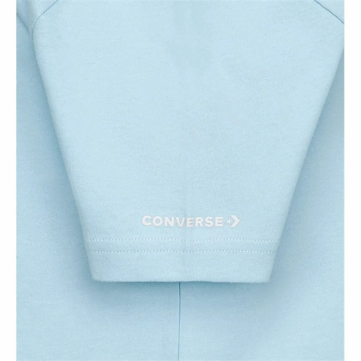 Camiseta de Manga Corta Infantil Converse Sustainable Core Sse Azul cielo