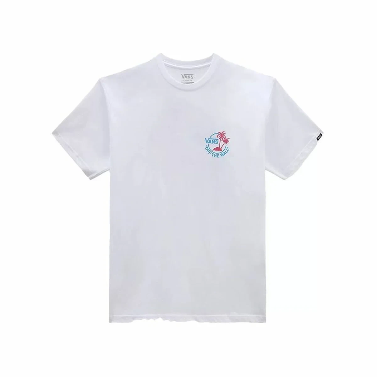 Camiseta de Manga Corta Hombre Vans Classic Mini Dual Palm Blanco