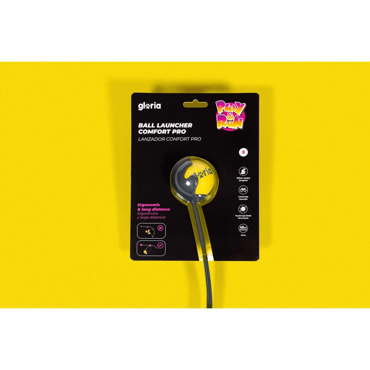 Lanzador de Pelotas para Perros Gloria Amarillo Polipropileno TPR S