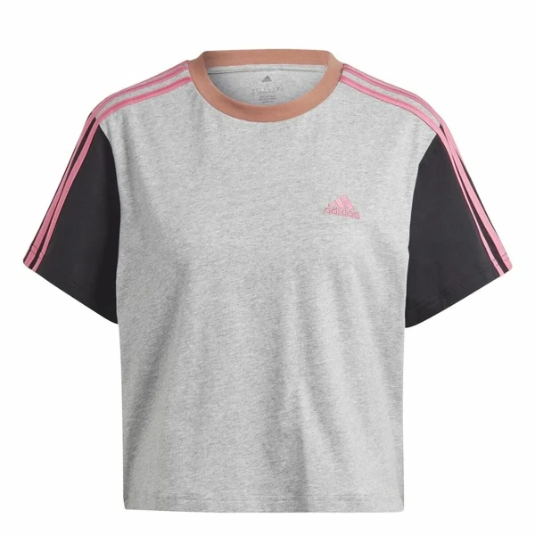 Camiseta de Manga Corta Mujer Adidas 3S Cr Gris
