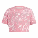 Camiseta de Manga Corta Infantil Adidas Jg Fi Aop Rosa