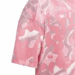 Camiseta de Manga Corta Infantil Adidas Jg Fi Aop Rosa