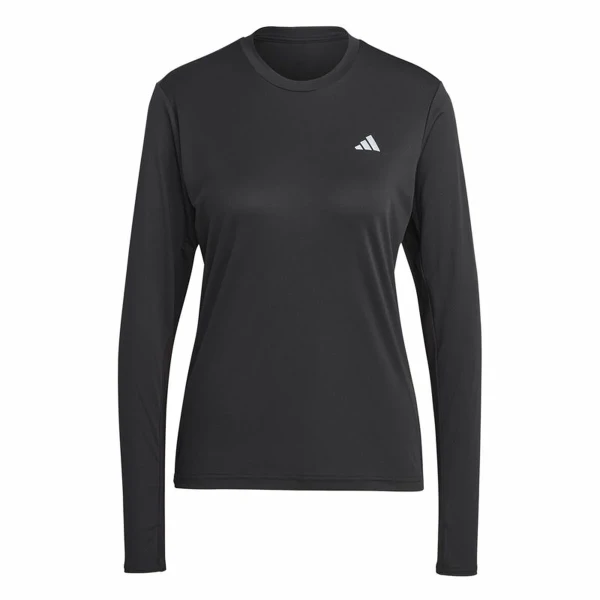 Camiseta de Manga Larga de Mujer Adidas Run It Negro