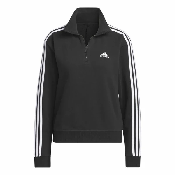 Chaqueta Deportiva para Mujer Adidas 3S Ft Qz Negro